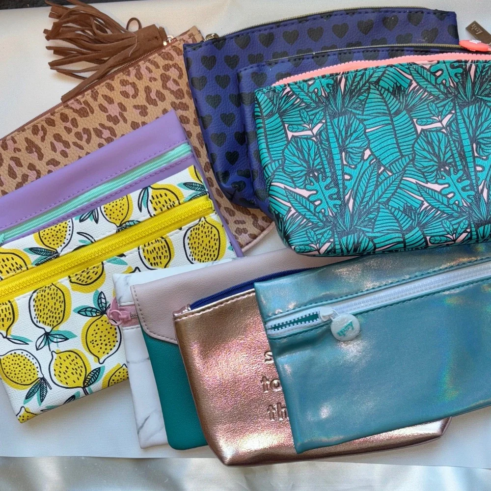 ipsy Makeup Bags Collection 10 bags Vibrant Colors